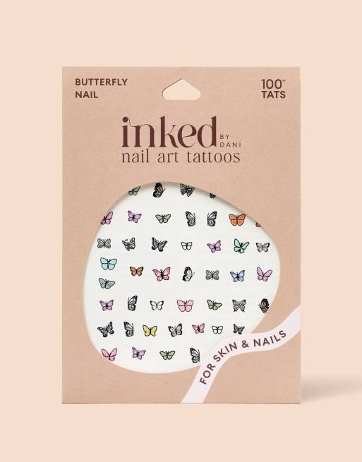 Inked by Dani – Butterfly Dreams – 100er-Packung Tattoos für die Fingernägel