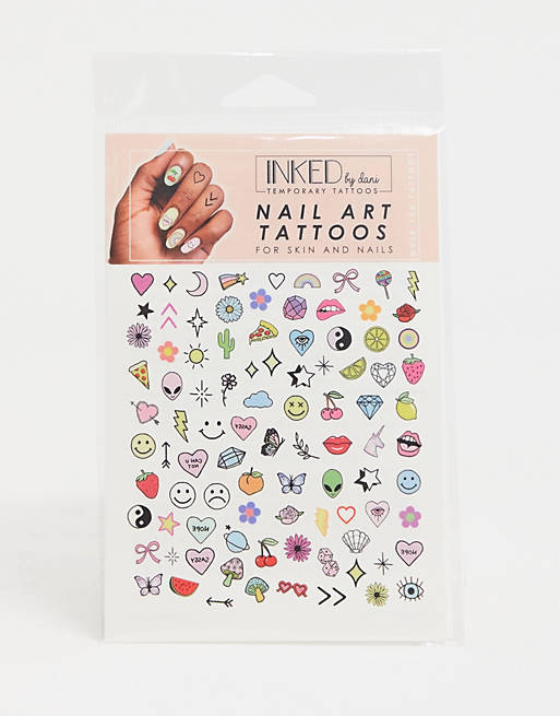 INKED by Dani Color Nail Art Temporary Tattoo Pack
