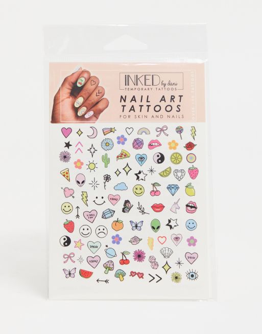 INKED by Dani – Color Nail Art – Tillfälliga tatueringar i flerpack