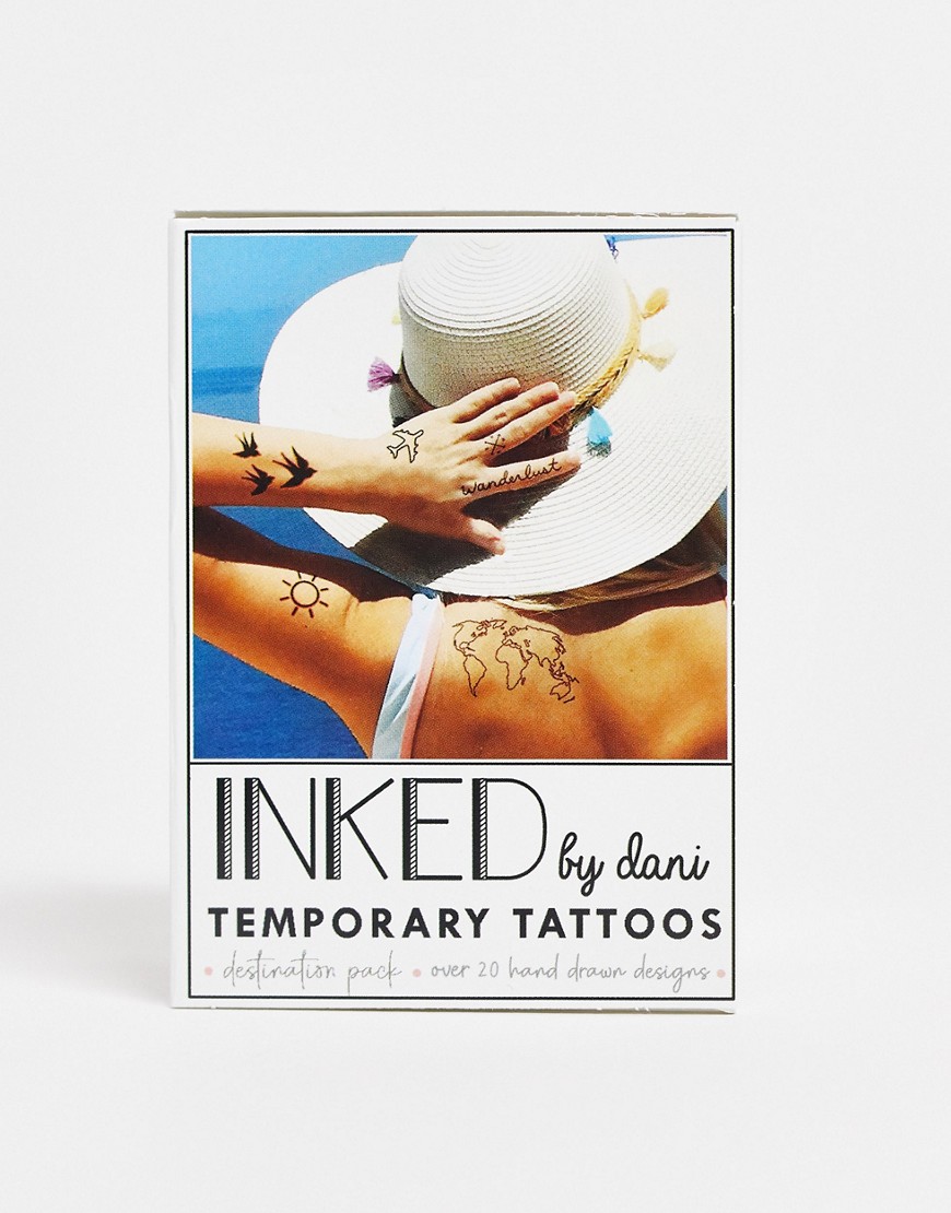 INKED by Dani Destination Temporary Tattoo Pack-No colour