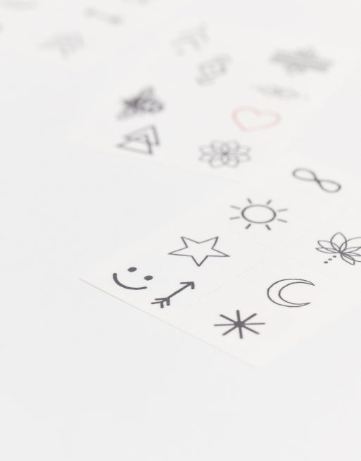 INKED by Dani - Finger Tats - Lot de tatouages éphémères pour les doigts, 2 de 4
