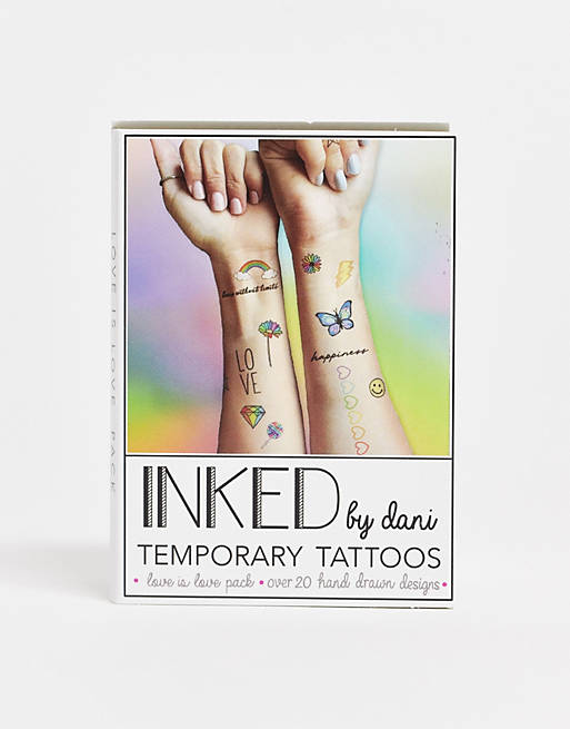INKED by Dani Love Is Love Temporary Tattoo Pack