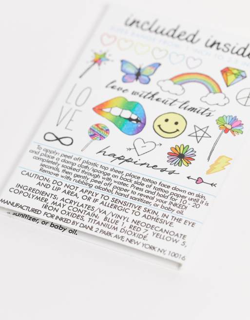INKED by Dani – Love Is Love – Tillfälliga tatueringar i flerpack, 4 av 4