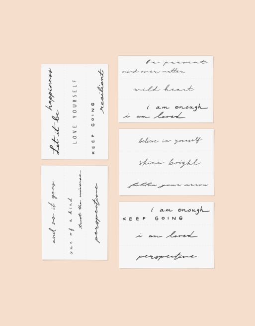 Inked by Dani - Mantra - Lot de 20 tatouages temporaires, 2 de 3
