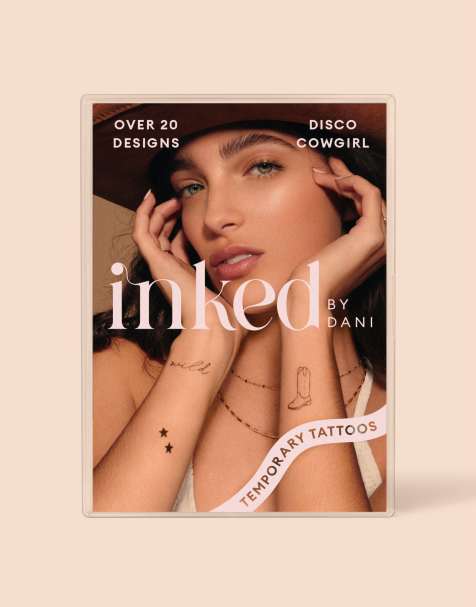 Inked by Dani pack of 20 disco cowgirl temporary tattoos     - view 1