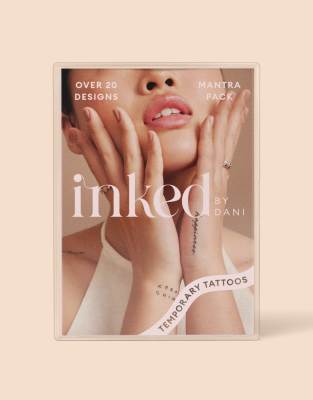 INKED by Dani Inked by Dani pack of 20 mantra temporary tattoos-Black