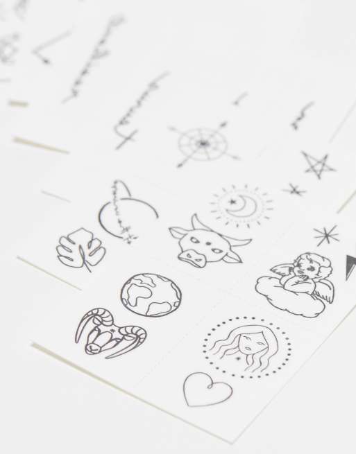 INKED by Dani – Tillfälliga tatueringar med jordtecken – oxen, jungfrun, stenbocken, 2 av 4