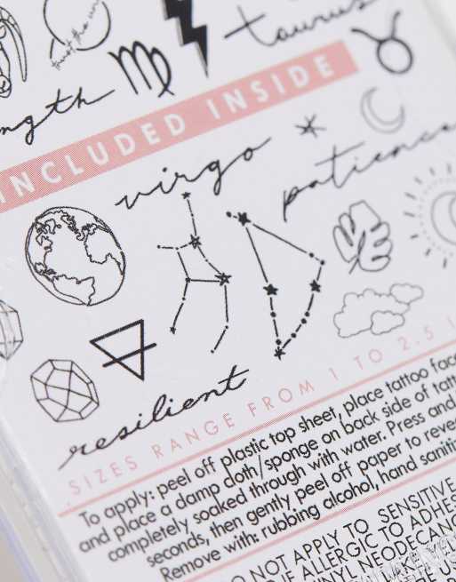 INKED by Dani – Tillfälliga tatueringar med jordtecken – oxen, jungfrun, stenbocken, 4 av 4