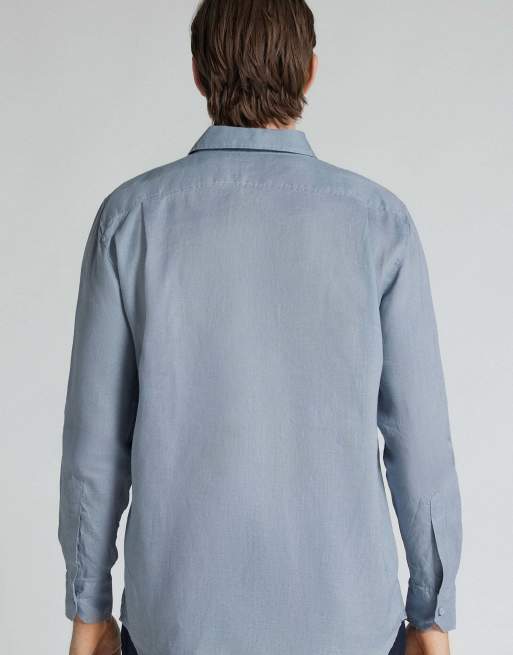Intimissimi 100% linen shirt in light blue, 2 of 4