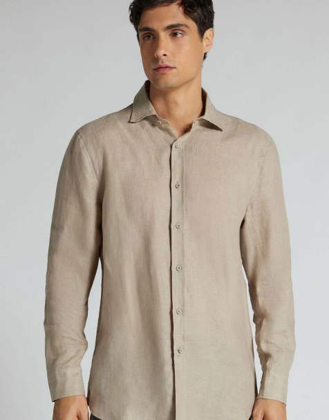 Intimissimi 100% linen shirt in light brown