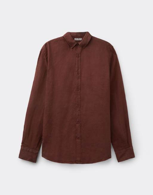 Intimissimi 100% linen shirt in red, 4 of 5