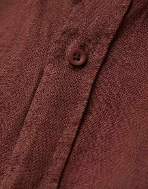 Intimissimi 100% linen shirt in red, 5 of 5