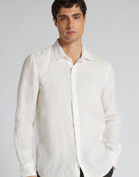 Intimissimi 100% linen shirt in white - view 1