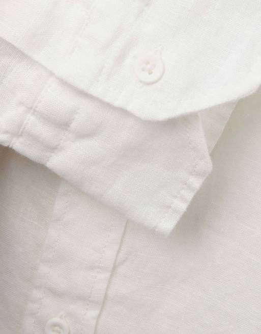 Intimissimi 100% linen shirt in white, 3 of 4