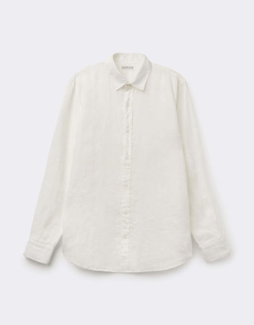 Intimissimi 100% linen shirt in white, 4 of 4