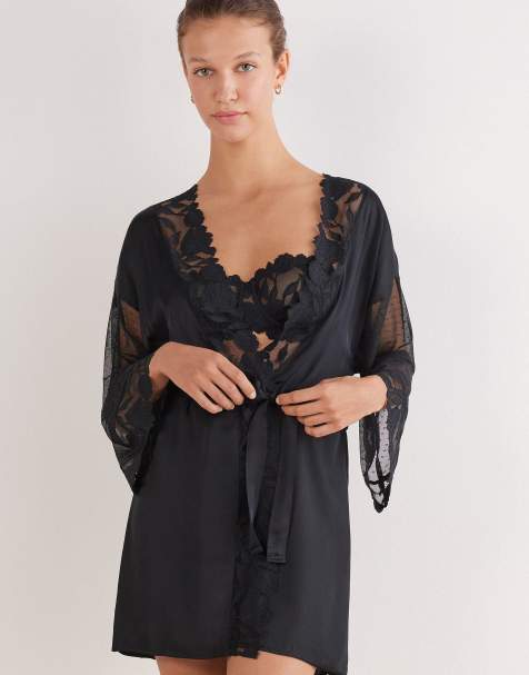 Intimissimi About flowers kimono in black - view 1