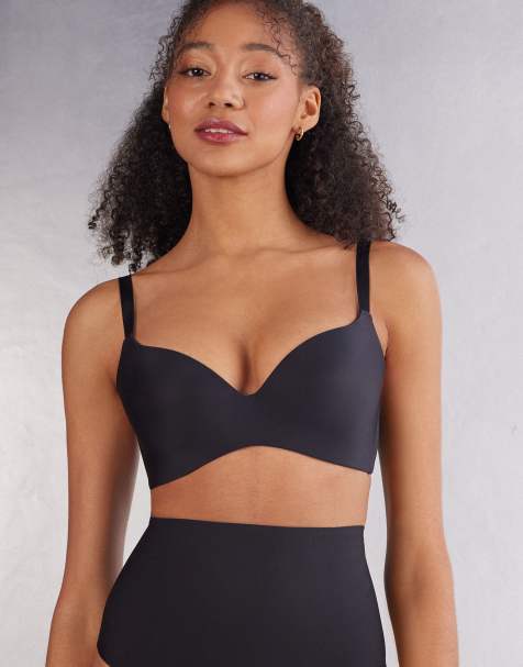 Intimissimi Adele ultralight microfibre triangle bra in black - view 1