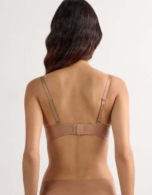Intimissimi Adele ultralight microfibre triangle bra in brown cappuccino, 2 of 6