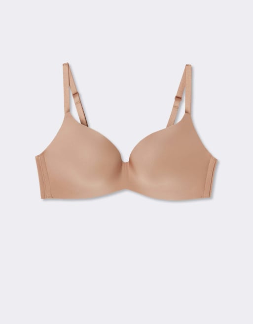 Intimissimi Adele ultralight microfibre triangle bra in brown cappuccino, 5 of 6