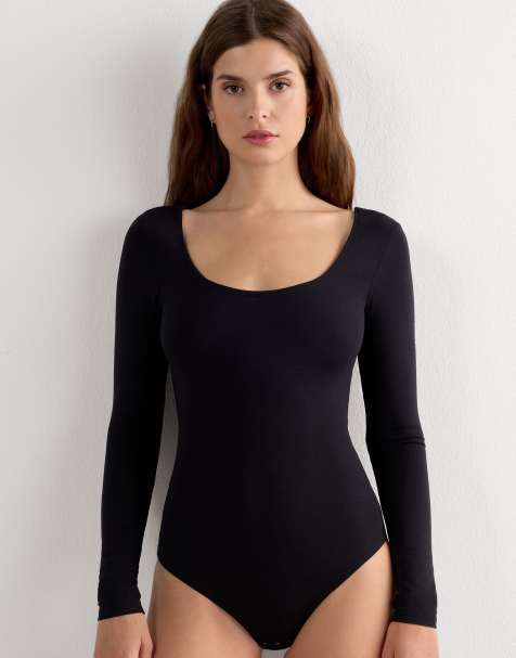 Intimissimi Bodysuit with scoop neck in black