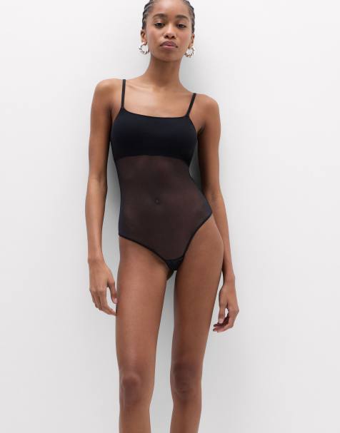 Intimissimi Bodysuit&nbsp;with&nbsp;slender&nbsp;shoulder&nbsp;straps in black - view 1