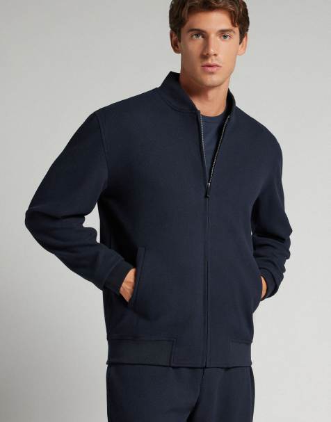 Intimissimi Bomber jacket with zip in dark blue - view 1