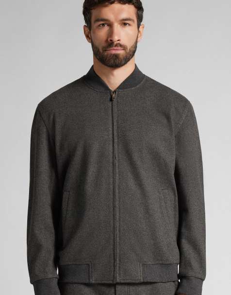 Intimissimi Bomber jacket with zip in dark grey melange - view 1