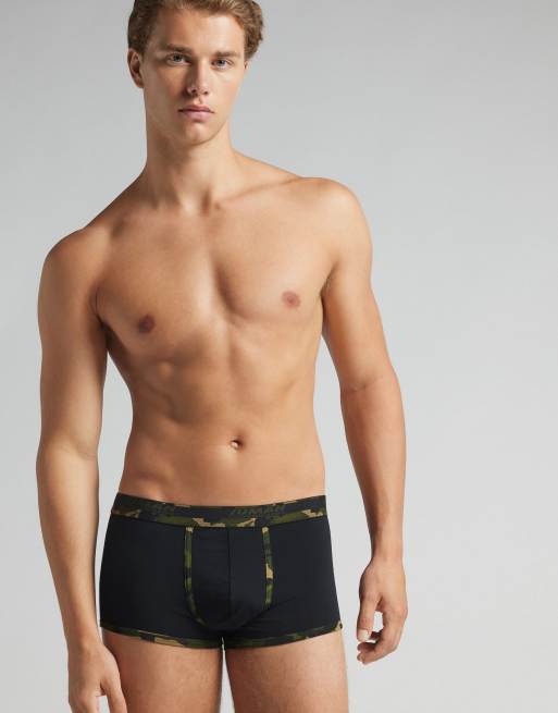 Intimissimi Camouflage Superior Cotton Boxers in Black