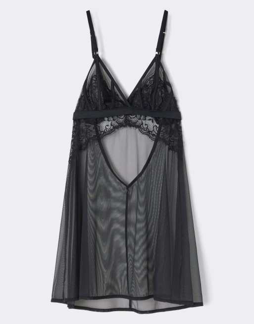Intimissimi Ethereal embrace babydoll in black, 5 of 5