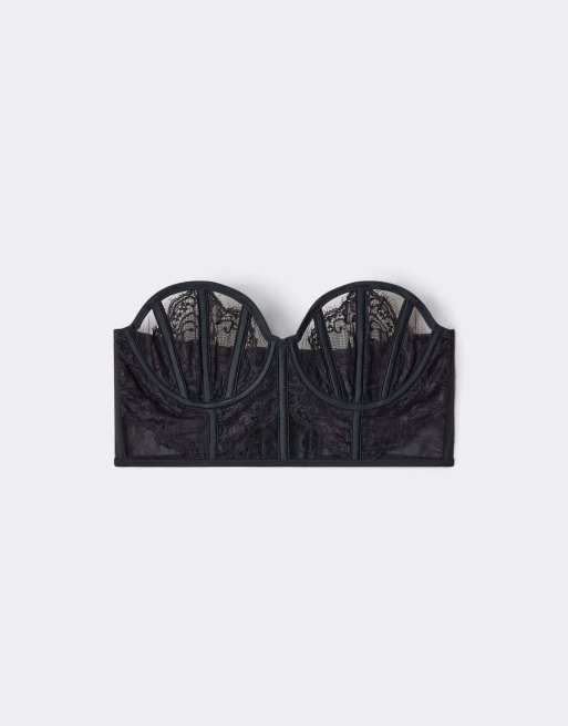Intimissimi Ethereal embrace bandeau bustier in black, 5 of 5
