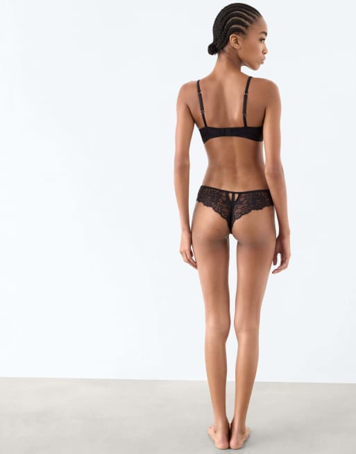 Intimissimi Ethereal embrace brazilian briefs in black, 2 of 5
