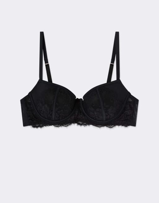 Intimissimi Ethereal embrace sofia balconette bra in black, 5 of 5