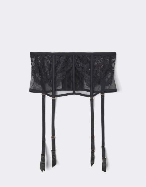 Intimissimi Ethereal embrace suspenders in black, 5 of 5