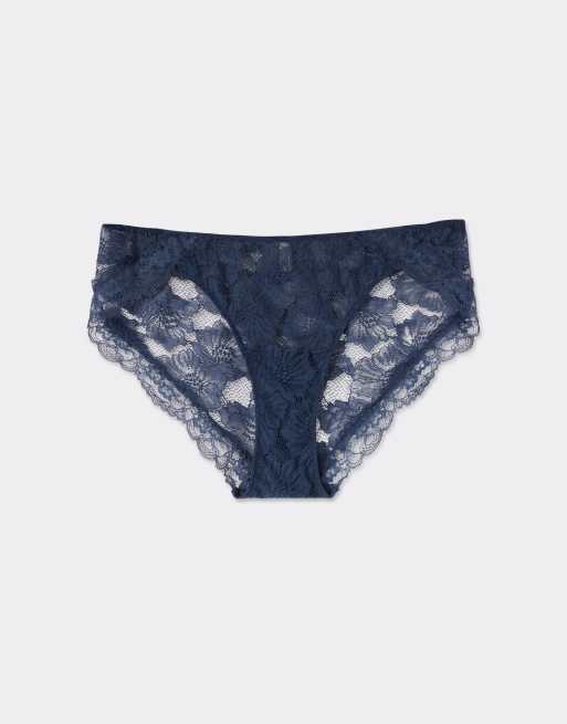 Intimissimi Fanciful flowers knickers in iron blue, 5 of 5