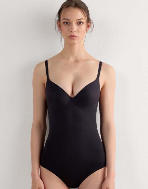 Intimissimi Francesca ultralight microfibre bodysuit in black - nero - view 1