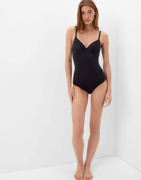 Intimissimi Francesca ultralight microfibre bodysuit in black - nero