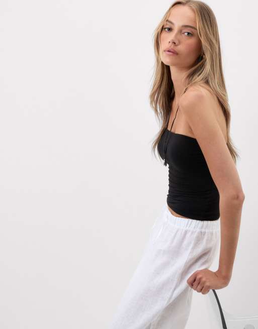 Intimissimi Fresh bamboo bandeau top in black, 4 of 4