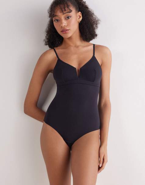 Intimissimi Fresh bamboo bodysuit in black - view 1