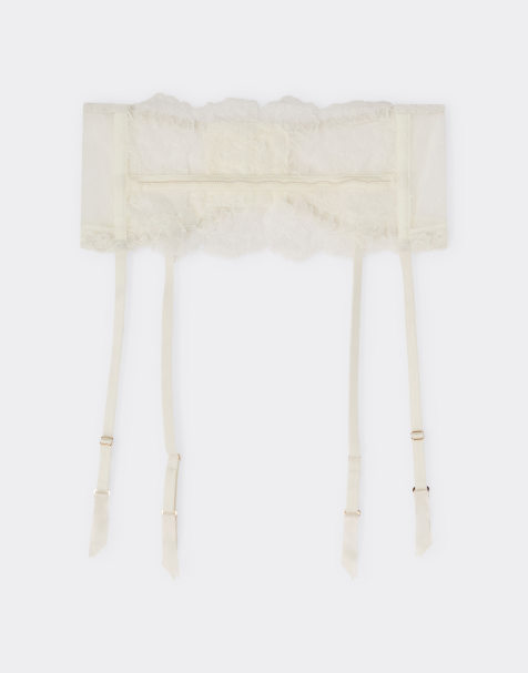 Intimissimi From the boudoir suspenders in white - view 1