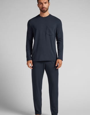 Intimissimi Full-length modal fleece pyjamas in midnight blue | ASOS