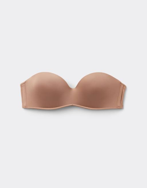 Intimissimi Gioia ultralight microfibre bandeau bra in brown cappuccino, 5 of 6