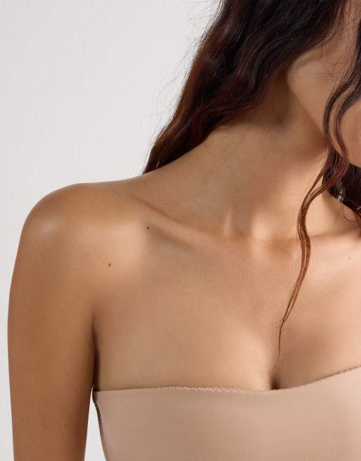 Intimissimi Ilaria ultralight microfibre bandeau bra in honey soft beige, 2 of 4