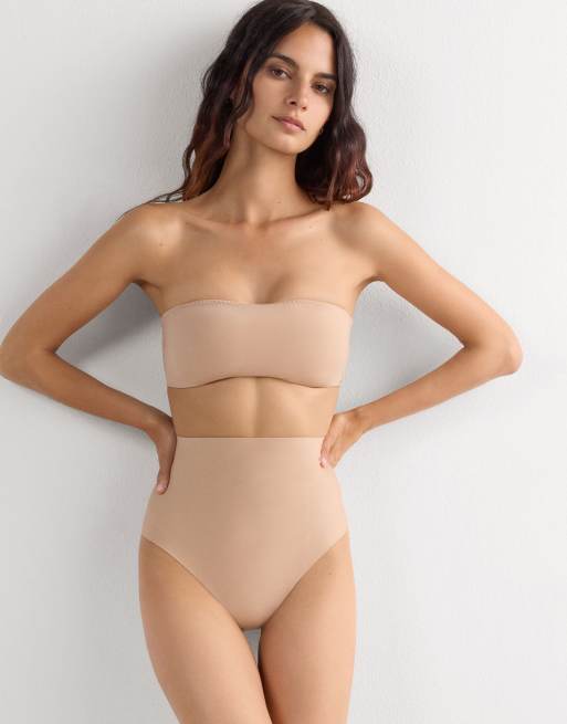 Intimissimi Ilaria ultralight microfibre bandeau bra in honey soft beige, 3 of 4