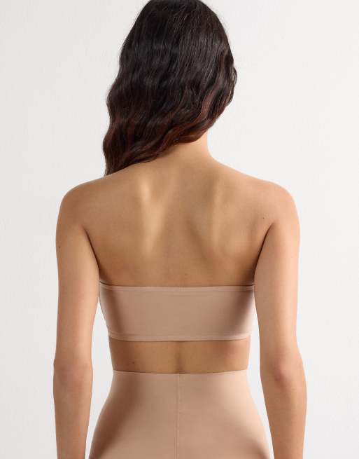 Intimissimi Ilaria ultralight microfibre bandeau bra in honey soft beige, 4 of 4