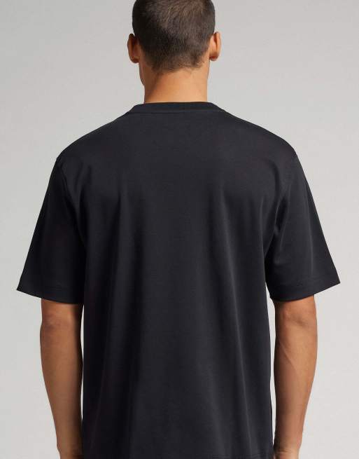 Intimissimi Interlock cotton oversize t-shirt in black, 2 of 5
