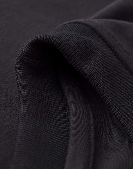 Intimissimi Interlock cotton oversize t-shirt in black, 5 of 5