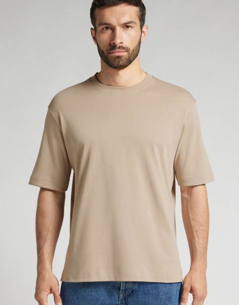 Intimissimi Interlock cotton oversize t-shirt in natural - view 1