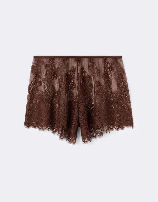 Intimissimi Lace perfection shorts in brunette brown, 5 of 5