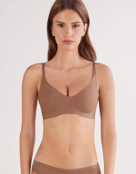 Intimissimi Laila microfibre bra top in caramel dark beige - view 1