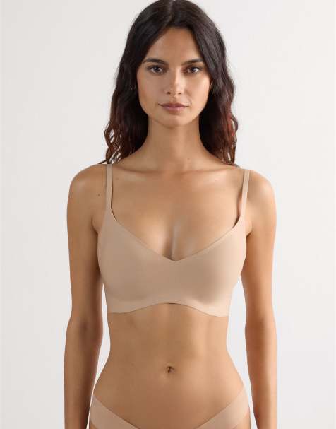 Intimissimi Laila microfibre bra top in honey soft beige - view 1